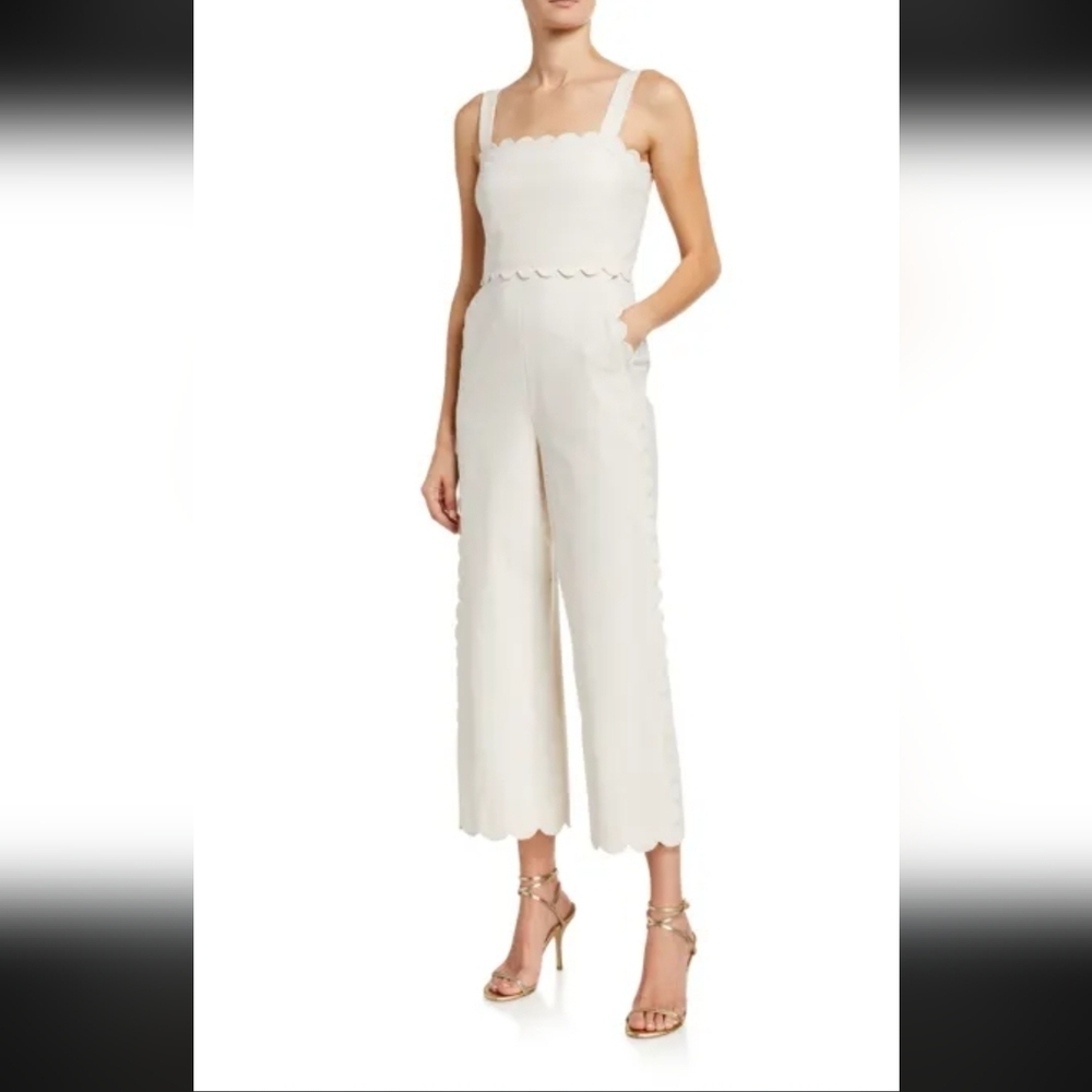 Rebecca Taylor Scalloped Sleeveless Jumpsuit 4 NWT
